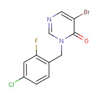 960298-37-7 5-bromo-3-[(4-chloro-2-fluorophenyl)methyl]pyrimidin-4-one chemical structure