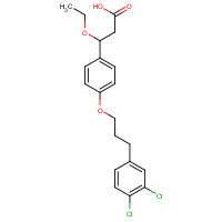1202575-27-6 3-[4-[3-(3,4-dichlorophenyl)propoxy]phenyl]-3-ethoxypropanoic acid chemical structure