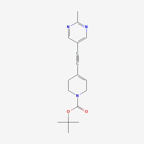 873331-71-6 tert-butyl 4-[2-(2-methylpyrimidin-5-yl)ethynyl]-3,6-dihydro-2H-pyridine-1-carboxylate chemical structure