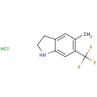 280121-24-6 5-methyl-6-(trifluoromethyl)-2,3-dihydro-1H-indole;hydrochloride chemical structure