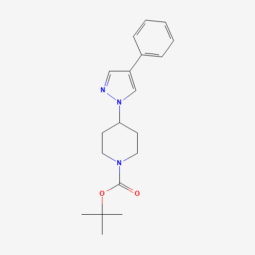 1205637-27-9 tert-butyl 4-(4-phenylpyrazol-1-yl)piperidine-1-carboxylate chemical structure