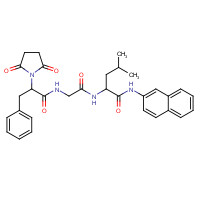 117756-24-8 2-[[2-[[2-(2,5-dioxopyrrolidin-1-yl)-3-phenylpropanoyl]amino]acetyl]amino]-4-methyl-N-naphthalen-2-ylpentanamide chemical structure