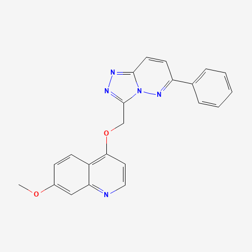 1002304-34-8 7-methoxy-4-[(6-phenyl-[1,2,4]triazolo[4,3-b]pyridazin-3-yl)methoxy]quinoline chemical structure