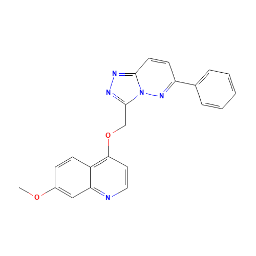1002304-34-8 7-methoxy-4-[(6-phenyl-[1,2,4]triazolo[4,3-b]pyridazin-3-yl)methoxy]quinoline chemical structure