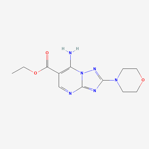 113967-66-1 ethyl 7-amino-2-morpholin-4-yl-[1,2,4]triazolo[1,5-a]pyrimidine-6-carboxylate chemical structure