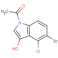 125328-76-9 1-(5-bromo-4-chloro-3-hydroxyindol-1-yl)ethanone chemical structure