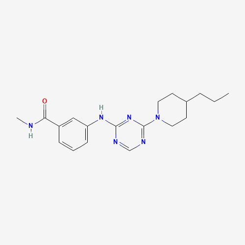 1332299-86-1 N-methyl-3-[[4-(4-propylpiperidin-1-yl)-1,3,5-triazin-2-yl]amino]benzamide chemical structure