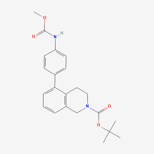 1430564-15-0 tert-butyl 5-[4-(methoxycarbonylamino)phenyl]-3,4-dihydro-1H-isoquinoline-2-carboxylate chemical structure