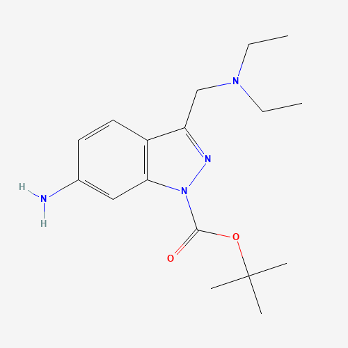 887590-89-8 tert-butyl 6-amino-3-(diethylaminomethyl)indazole-1-carboxylate chemical structure