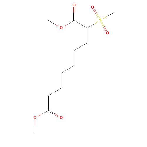 59768-18-2 dimethyl 2-methylsulfonylnonanedioate chemical structure