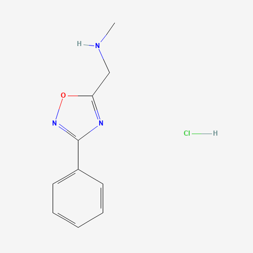 1185300-67-7 N-methyl-1-(3-phenyl-1,2,4-oxadiazol-5-yl)methanamine;hydrochloride chemical structure