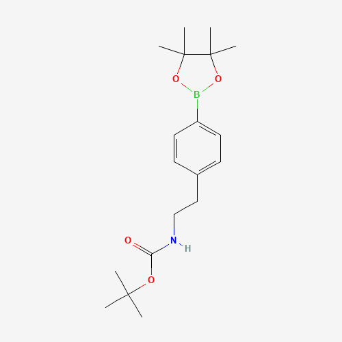 360792-43-4 tert-butyl N-[2-[4-(4,4,5,5-tetramethyl-1,3,2-dioxaborolan-2-yl)phenyl]ethyl]carbamate chemical structure