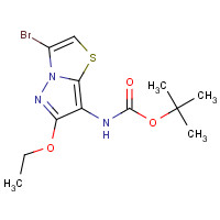1290127-95-5 tert-butyl N-(3-bromo-6-ethoxypyrazolo[5,1-b][1,3]thiazol-7-yl)carbamate chemical structure