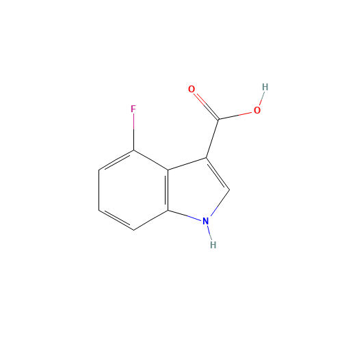 23077-42-1 4-fluoro-1H-indole-3-carboxylic acid chemical structure