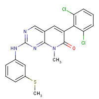 260415-63-2 6-(2,6-dichlorophenyl)-8-methyl-2-(3-methylsulfanylanilino)pyrido[2,3-d]pyrimidin-7-one chemical structure
