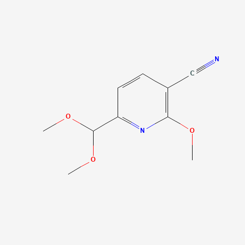 1310948-46-9 6-(dimethoxymethyl)-2-methoxypyridine-3-carbonitrile chemical structure