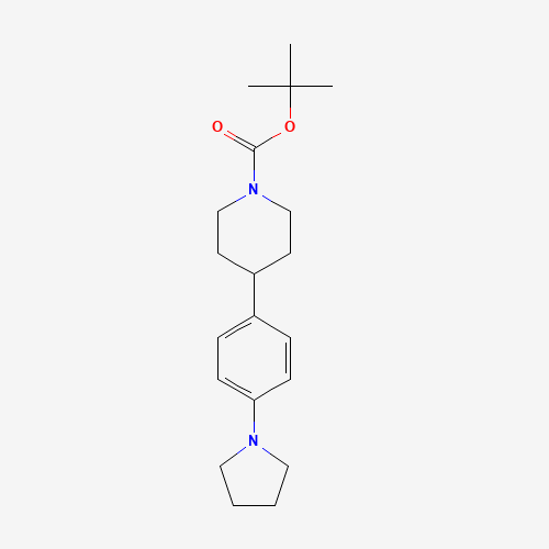 1362205-33-1 tert-butyl 4-(4-pyrrolidin-1-ylphenyl)piperidine-1-carboxylate chemical structure