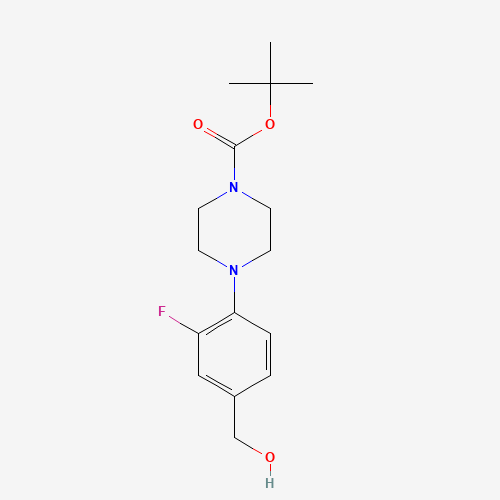 1364341-92-3 tert-butyl 4-[2-fluoro-4-(hydroxymethyl)phenyl]piperazine-1-carboxylate chemical structure