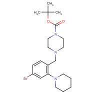 1446818-78-5 tert-butyl 4-[(4-bromo-2-piperidin-1-ylphenyl)methyl]piperazine-1-carboxylate chemical structure