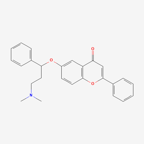 79130-64-6 6-[3-(dimethylamino)-1-phenylpropoxy]-2-phenylchromen-4-one chemical structure