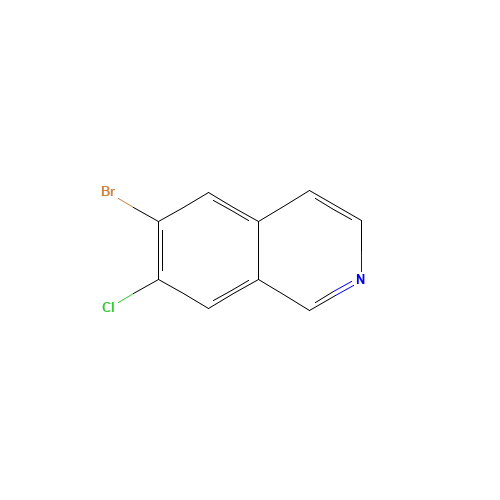 1036712-54-5 6-bromo-7-chloroisoquinoline chemical structure
