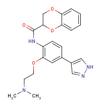 1072959-67-1 N-[2-[2-(dimethylamino)ethoxy]-4-(1H-pyrazol-4-yl)phenyl]-2,3-dihydro-1,4-benzodioxine-3-carboxamide chemical structure