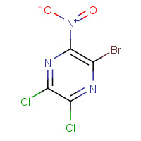 87591-67-1 2-bromo-5,6-dichloro-3-nitropyrazine chemical structure