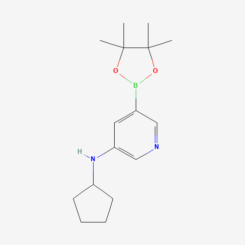 1509931-85-4 N-cyclopentyl-5-(4,4,5,5-tetramethyl-1,3,2-dioxaborolan-2-yl)pyridin-3-amine chemical structure