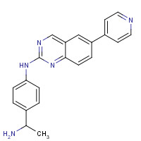 1131604-87-9 N-[4-(1-aminoethyl)phenyl]-6-pyridin-4-ylquinazolin-2-amine chemical structure