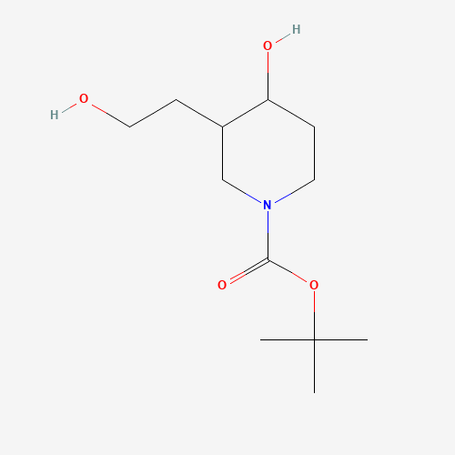 1407974-33-7 tert-butyl 4-hydroxy-3-(2-hydroxyethyl)piperidine-1-carboxylate chemical structure