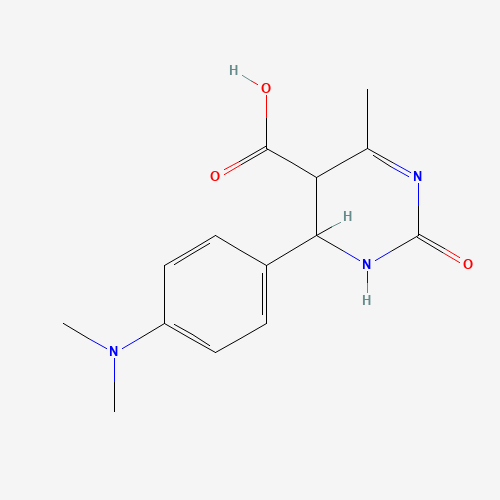 69785-27-9 6-[4-(dimethylamino)phenyl]-4-methyl-2-oxo-5,6-dihydro-1H-pyrimidine-5-carboxylic acid chemical structure