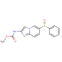 64064-54-6 methyl N-[6-(benzenesulfinyl)imidazo[1,2-a]pyridin-2-yl]carbamate chemical structure