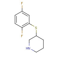 1249211-39-9 3-(2,5-difluorophenyl)sulfanylpiperidine chemical structure