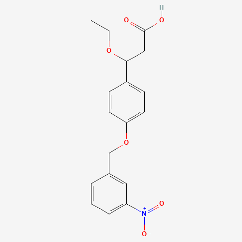 1202575-21-0 3-ethoxy-3-[4-[(3-nitrophenyl)methoxy]phenyl]propanoic acid chemical structure