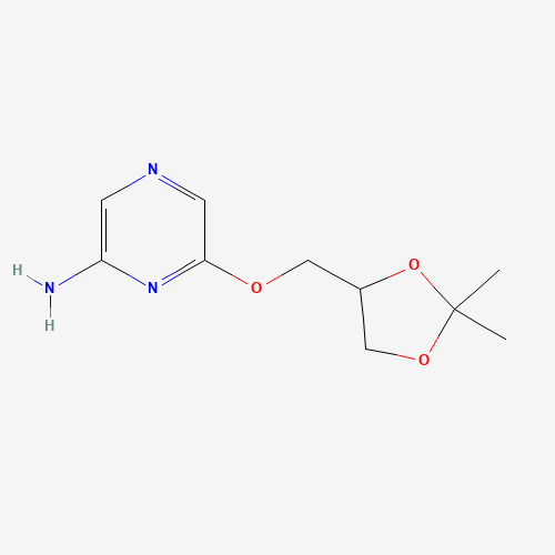 1219130-25-2 6-[(2,2-dimethyl-1,3-dioxolan-4-yl)methoxy]pyrazin-2-amine chemical structure