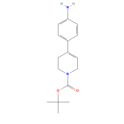 873454-43-4 tert-butyl 4-(4-aminophenyl)-3,6-dihydro-2H-pyridine-1-carboxylate chemical structure