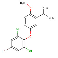 525575-58-0 5-bromo-1,3-dichloro-2-(4-methoxy-3-propan-2-ylphenoxy)benzene chemical structure