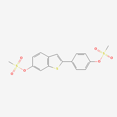 84449-65-0 [4-(6-methylsulfonyloxy-1-benzothiophen-2-yl)phenyl] methanesulfonate chemical structure