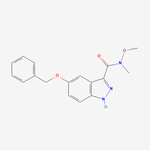 1386457-55-1 N-methoxy-N-methyl-5-phenylmethoxy-1H-indazole-3-carboxamide chemical structure