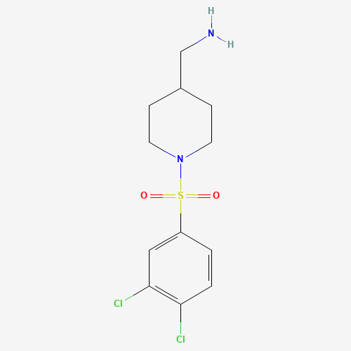 1154214-90-0 [1-(3,4-dichlorophenyl)sulfonylpiperidin-4-yl]methanamine chemical structure