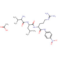 117961-23-6 acetic acid;2-[(2-amino-3-methylbutanoyl)amino]-N-[5-(diaminomethylideneamino)-1-(4-nitroanilino)-1-oxopentan-2-yl]-4-methylpentanamide chemical structure
