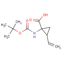 1001667-24-8 2-ethenyl-1-[(2-methylpropan-2-yl)oxycarbonylamino]cyclopropane-1-carboxylic acid chemical structure