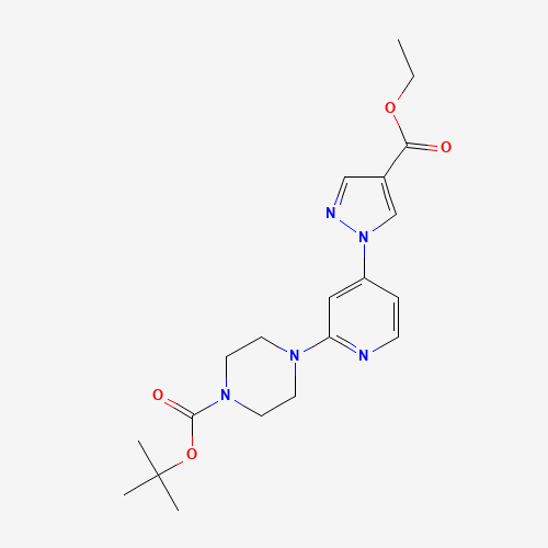 1429309-49-8 tert-butyl 4-[4-(4-ethoxycarbonylpyrazol-1-yl)pyridin-2-yl]piperazine-1-carboxylate chemical structure