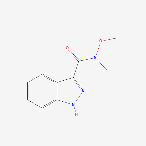 351457-12-0 N-methoxy-N-methyl-1H-indazole-3-carboxamide chemical structure