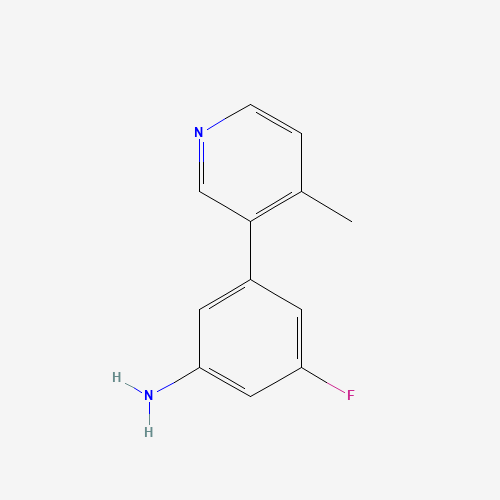 791644-60-5 3-fluoro-5-(4-methylpyridin-3-yl)aniline chemical structure