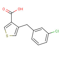 1014645-18-1 4-[(3-chlorophenyl)methyl]thiophene-3-carboxylic acid chemical structure