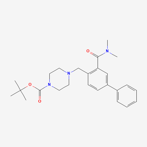 1446819-60-8 tert-butyl 4-[[2-(dimethylcarbamoyl)-4-phenylphenyl]methyl]piperazine-1-carboxylate chemical structure