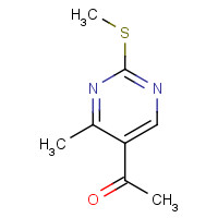 66373-26-0 1-(4-methyl-2-methylsulfanylpyrimidin-5-yl)ethanone chemical structure