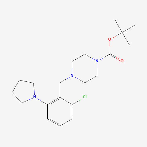 1446818-71-8 tert-butyl 4-[(2-chloro-6-pyrrolidin-1-ylphenyl)methyl]piperazine-1-carboxylate chemical structure