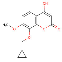 1219709-36-0 8-(cyclopropylmethoxy)-4-hydroxy-7-methoxychromen-2-one chemical structure